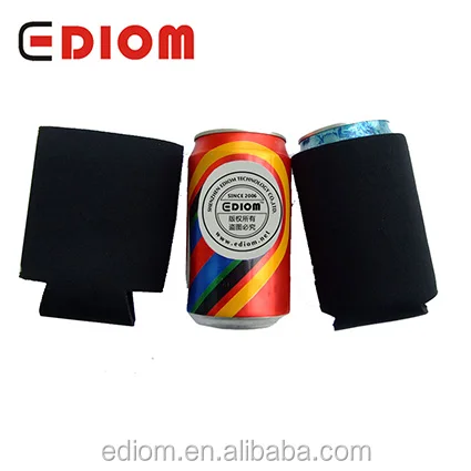 Черный Неопреновый изолированный охладитель для пивных банок