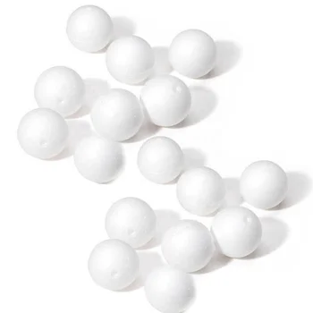 120PCS Smooth and Round Foam Craft Balls Polystyrene Foam Ball Makes Large DIY Ornaments White 3 Different Size