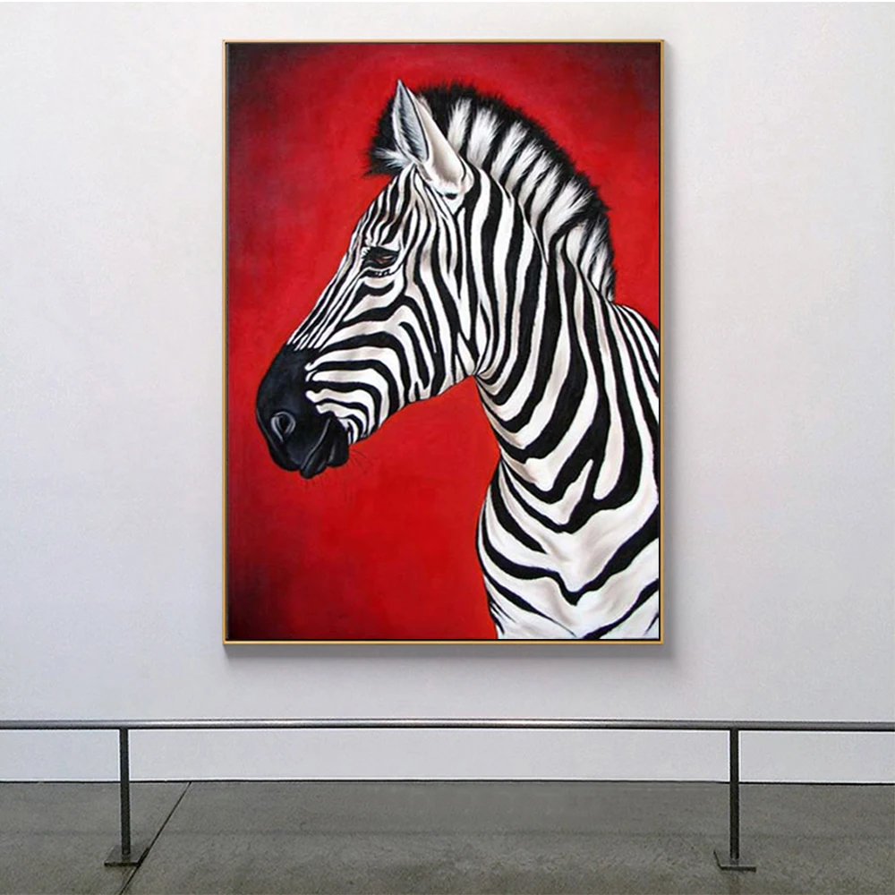 3D漫画動物写真手描きゼブラ抽象キャンバス油絵| Alibaba.com