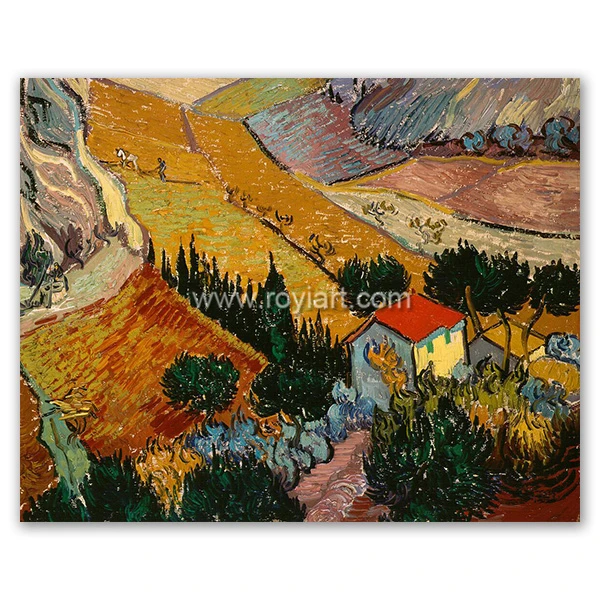Tranh Phong Cảnh Với Ngôi Nhà Và Người Cày Của Vincent Willem Van Gogh -  Buy Vẽ Tranh Nghệ Thuật,Sơn Dầu Sinh Sản,Van Gogh Sơn Dầu Product on  