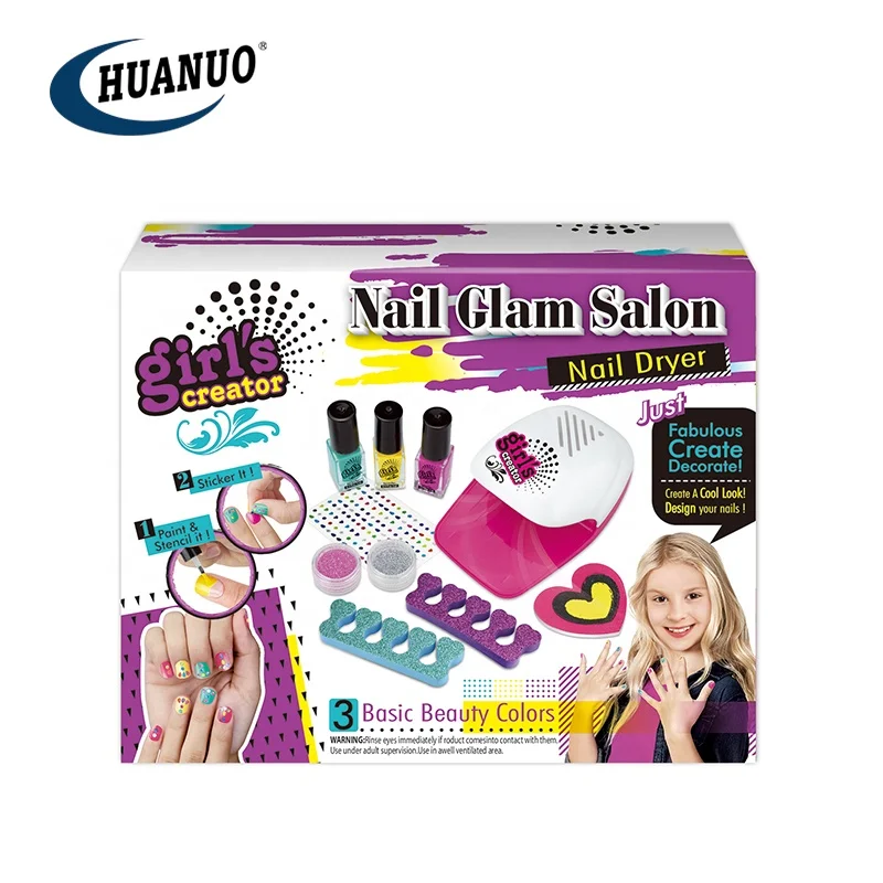 Сделай Сам, создай платье, красота, базовый набор для дизайна ногтей, сушилка, красочные детские лаки для ногтей