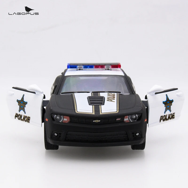 
 Масштаб 1:38 автомобиль игрушки Chevrolet Camaro полиция издание Литые металлические тянущиеся модели автомобиля коллекционная игрушка подарок для детей  