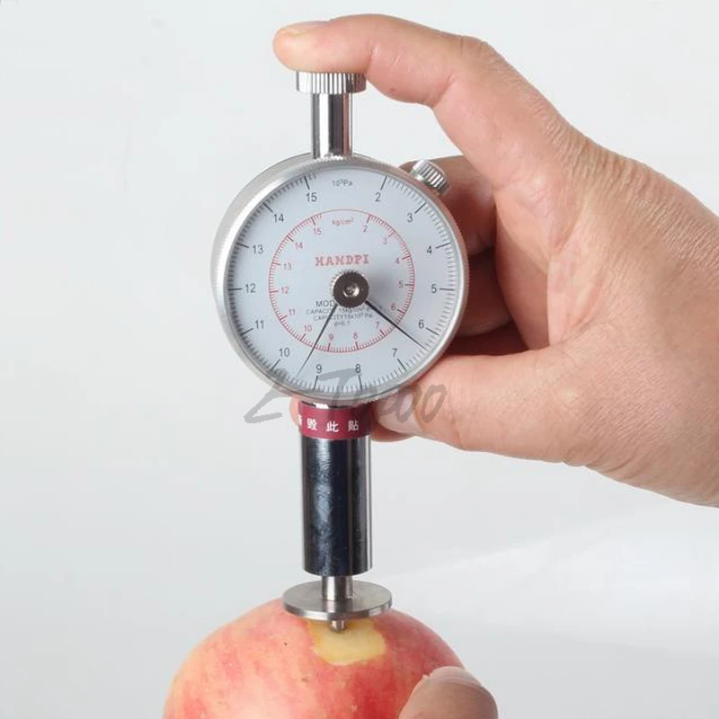 Penetrómetro de Frutas con 2 Cabezas de Medición para el Departamento de Investigación de Frutas Fruit Compa Laboratorio Agrícola Probador de Dureza de Frutas Durómetro Esclerómetro de Frutas Manual