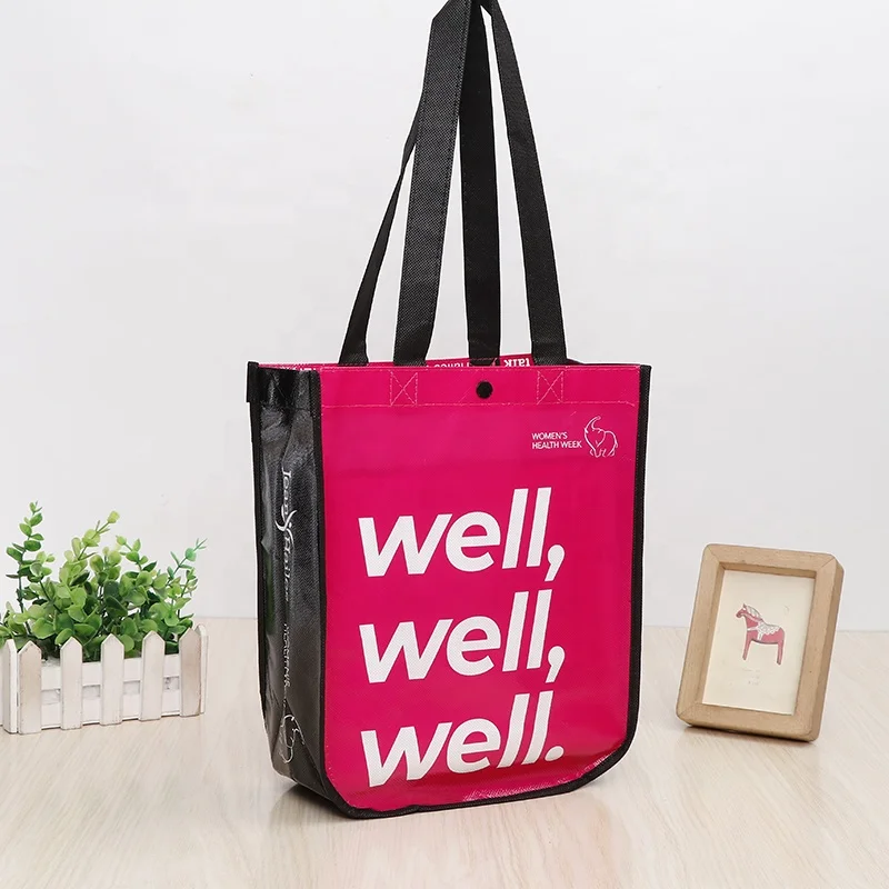 Buy Large Inspiration Message Laminated Lulu Lemon Bag Round