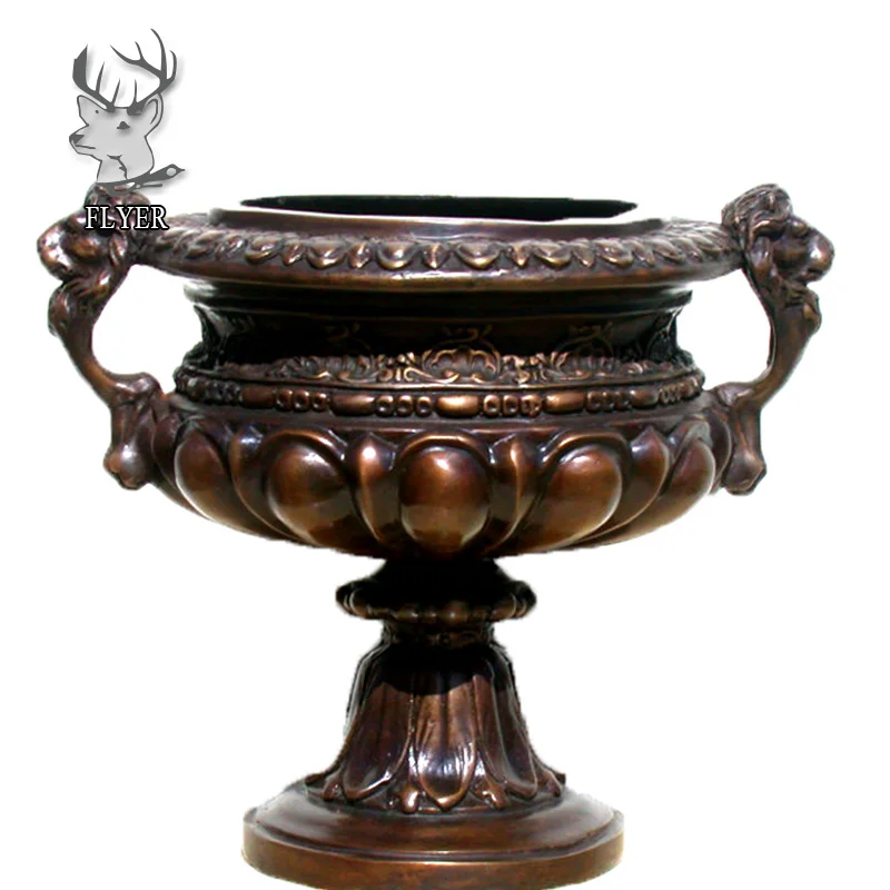 Outdoor Custom Decorative Metal New Design Home Decor Large Antique Brass Vase for Sale