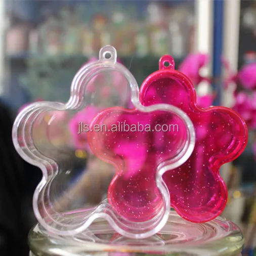 New arrivals clear plastic Christmas flower ornaments