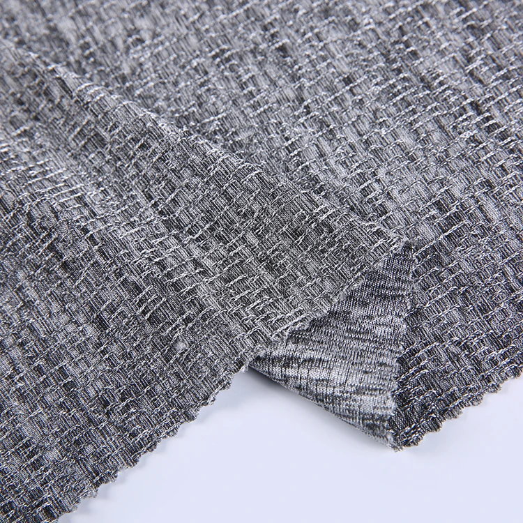 Fabric apparel textiles telas en china plain jacard fabric jacquard suiting knitting fabrics and garments for women