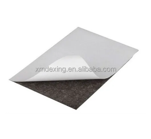 Isotropic magnetic sheet with adhesive