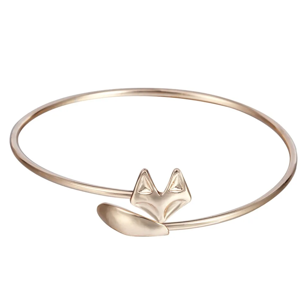 gold silver fox bracelets  fox bracelets animal bracelets fox jewelry  silver fox gold fox  Wish