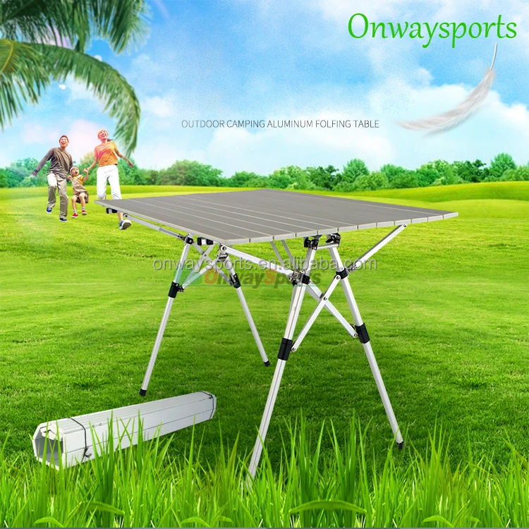 Hot Sale Portable Outdoor Travel Folding Aluminium Camp Suitcase Picnic Table