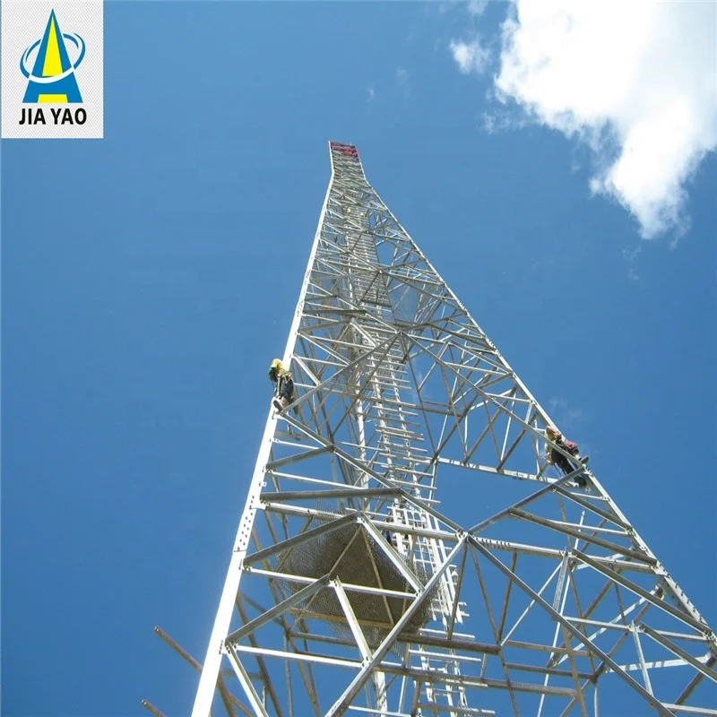 3 Leg Triangle Free Standing Cell Angle Lattice Galvanized Steel Telecom Communication Telecommunication Mast Tower