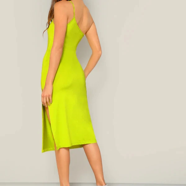 open lace back dress Tight Long Neon Prom Dress with Open Back main image 1