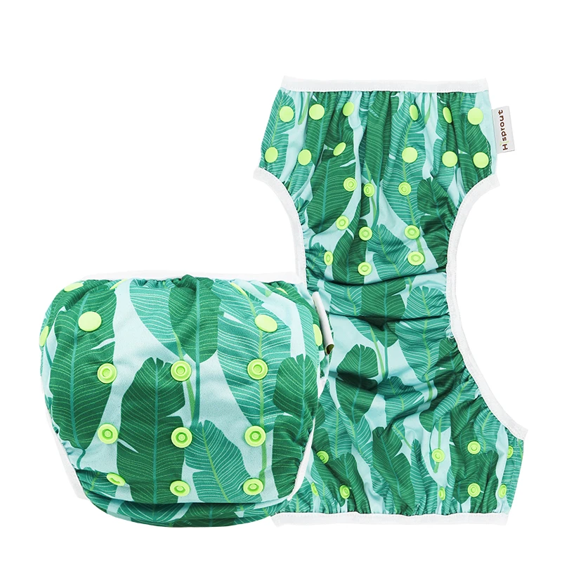 Новый узор Регулируемый Детский тканевый подгузник для плавания