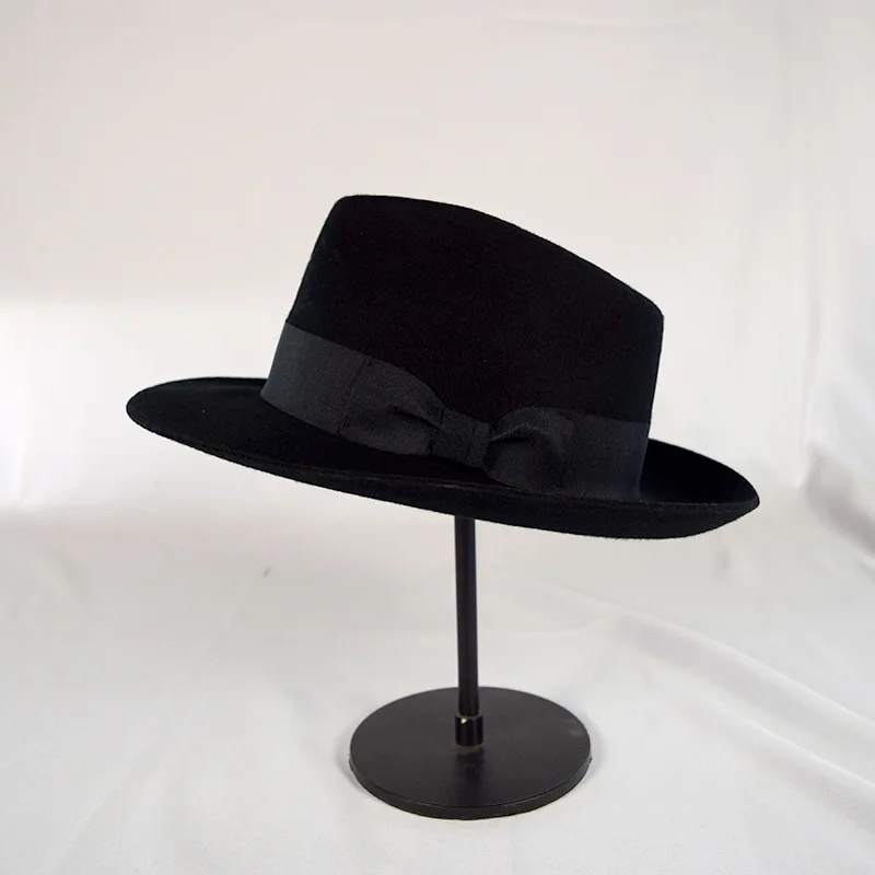 Wholesale MICHAEL JACKSON MJ White Fedora Wool Hat Cap Costume hat