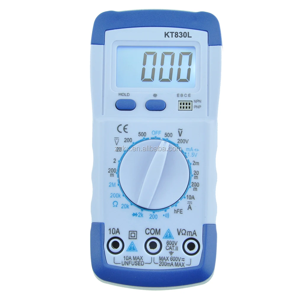 High Quality Digital Multimeter With Backlight and Data Hold KT830L
