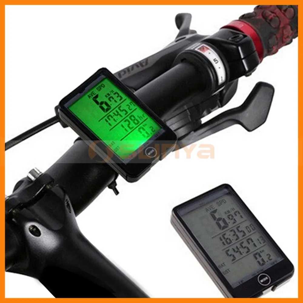 Digtal Speedometer Odometer LCD Waterproof Bike Bicycle Cycling Computer Black 