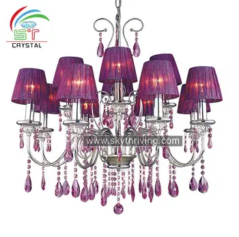 purple crystal chandelier color