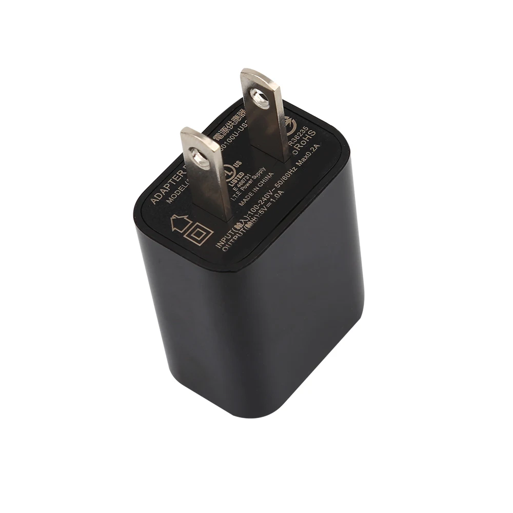 Собственная фабрика, миниатюрное USB-зарядное устройство 5 Вт, 5 В, 1 А с вилкой Стандарта США, сертифицированное UL и FCC
