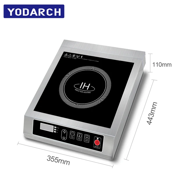 Button Control Power Temperature Timer Perfect Commercial Induction Cooktop Cooker 220V 240V 110V