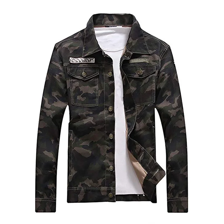 Oem Private Label Slim Fit Camo Denim 
