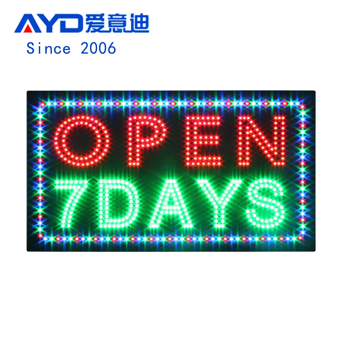 Small Size 9x19inch Cheap Price Acrylic LED Open Closed Sign Display Flashing LED Advertising Display Board