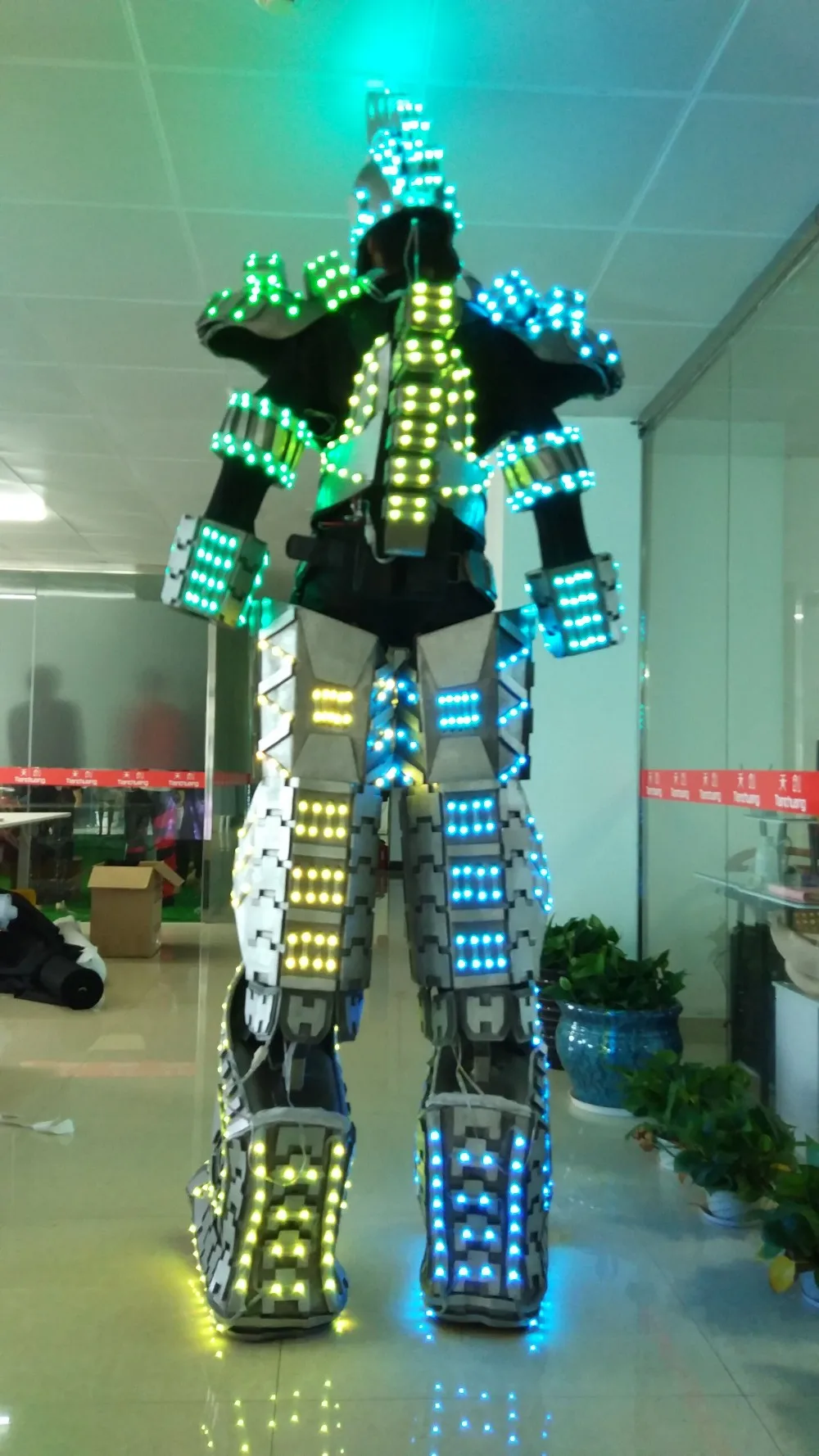 Giant 3d Robot Led Big Robotic Costume 1 Piece Adults Performance Fiber