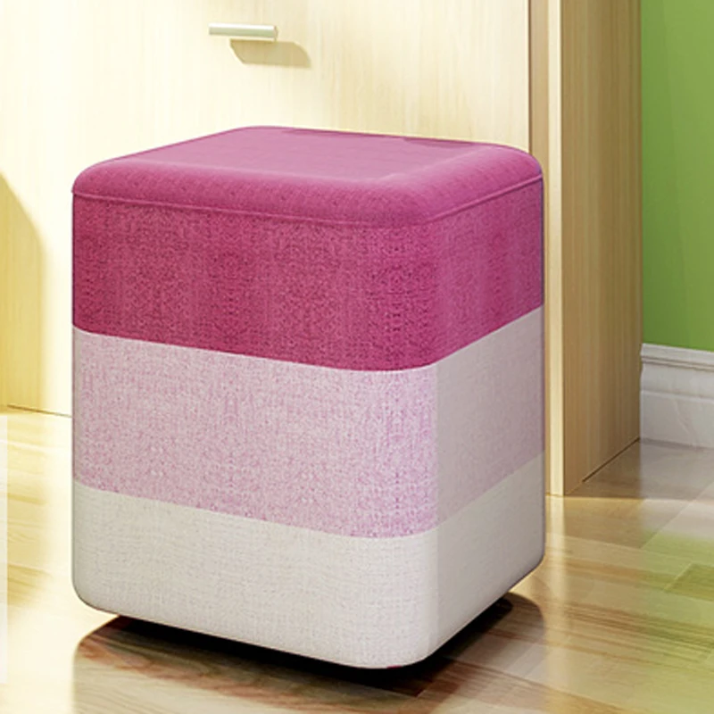 Лидер продаж, ножная табуретка из натуральной льняной ткани для гостиной