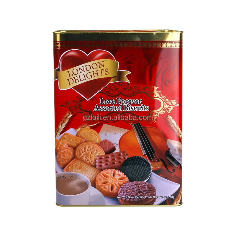 China Factory Cracker Bakery Tin Biscuit Private Label Gluten Free Cookies