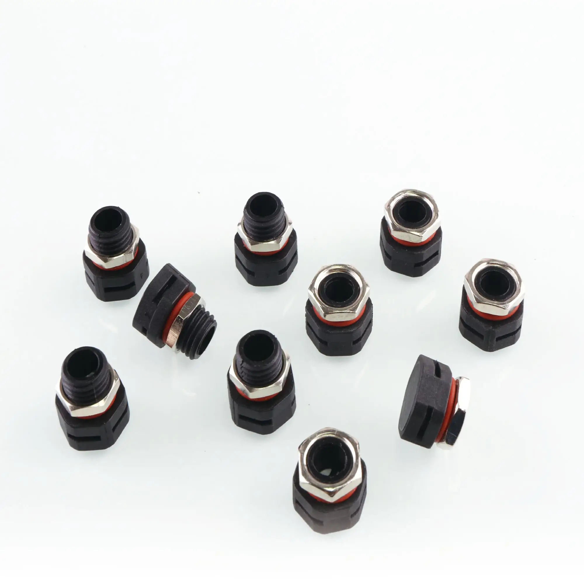 Lighting Hydrophobic IP 68 Air Permeable Black Plastic M12 Threaded Vent Valve