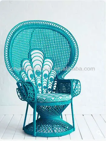 Handmade New Design Cane Peacock Wicker Chair