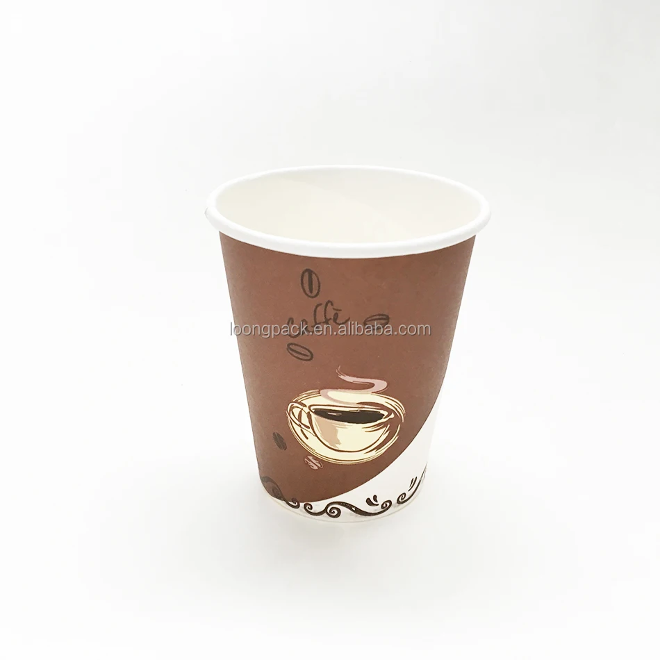 Custom Printed Disposable Coffee Cups Loongpack 8boz Paper Cups Buy Paper Cup Design Muffin Paper Cup Disposable Paper Tea Cup Product On Alibaba Com