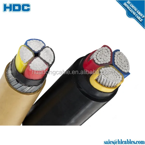 AL PVC Insulation PVC Sheath 4x150mm2 Aluminium Power Cable