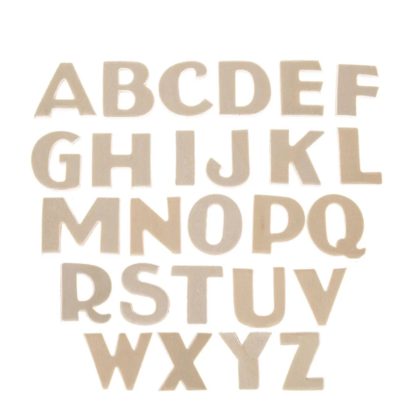 1201-26 Plywood Alphabet Letters lower case Wooden 