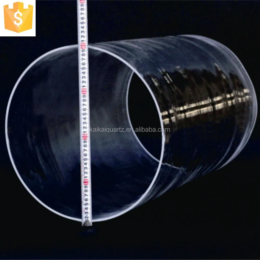 
 Шлифованная кварцевая стеклянная трубка большого диаметра без озона  