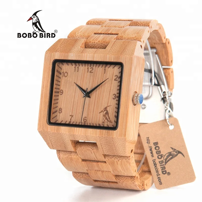 高級時計メンズスクエアケースポータブル手作り竹腕時計木製ボックス付き Buy 中国メーカー自然手作り木製竹saat Erkek時計 Bobobirdドロップシッピングウッド腕時計男性 スクエアケースポータブル手作りウッド高級時計 Product On Alibaba Com