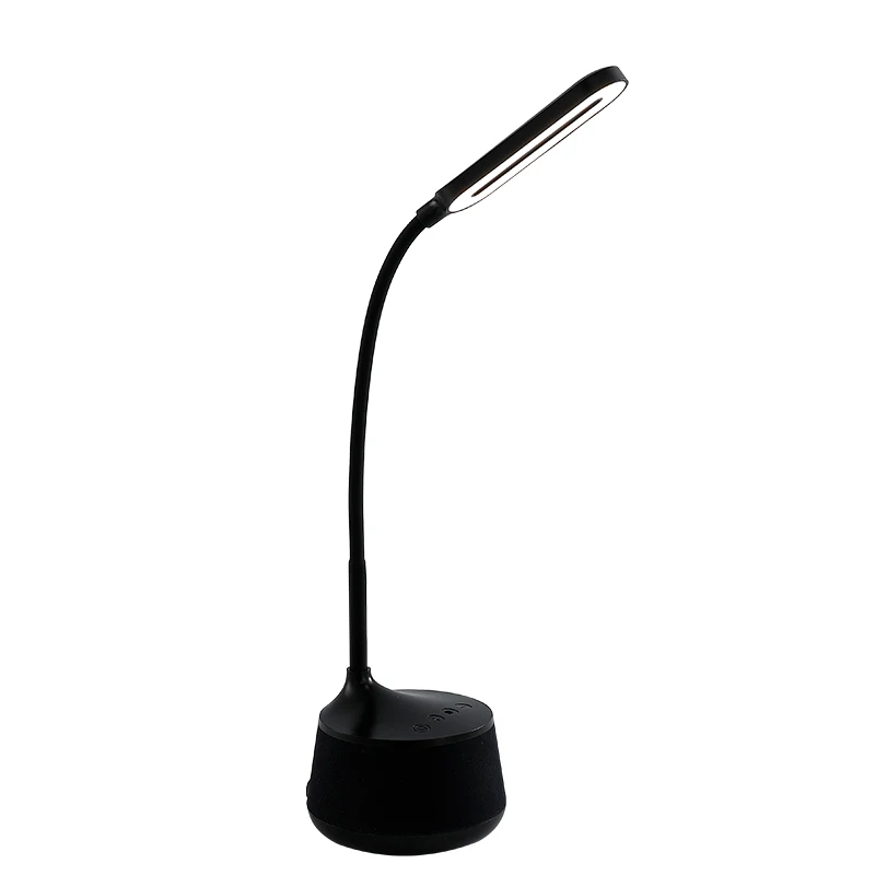 portable mini table black touch dimmer eye protection metal multifunctional USB speaker led reading study desk lamp