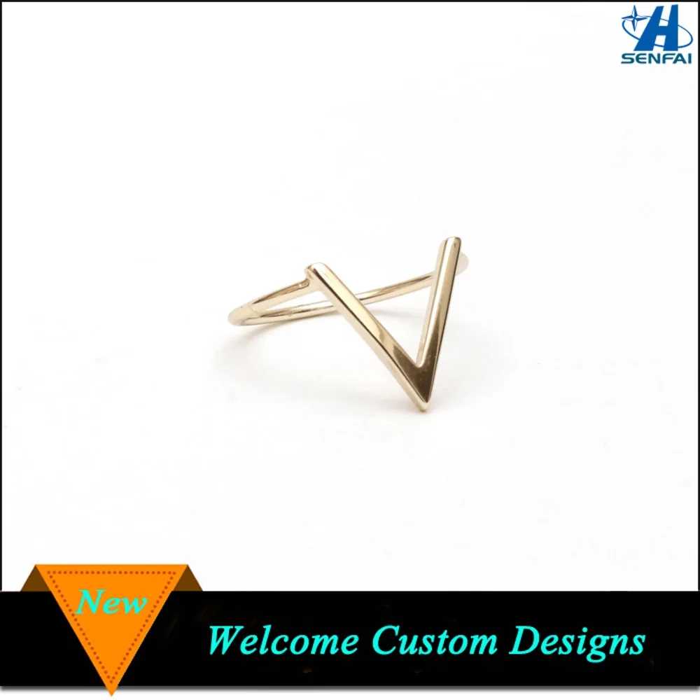 Simple Design Dainty Gold V Ring V Shape Ring Buy V Ring V Shape Ring Simple Gold Ring Designs Product On Alibaba Com