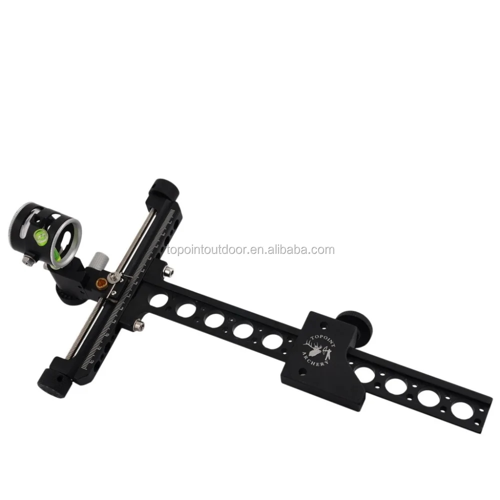 Mirino ad arco composto 9 barra carbonio CNC alluminio tiro