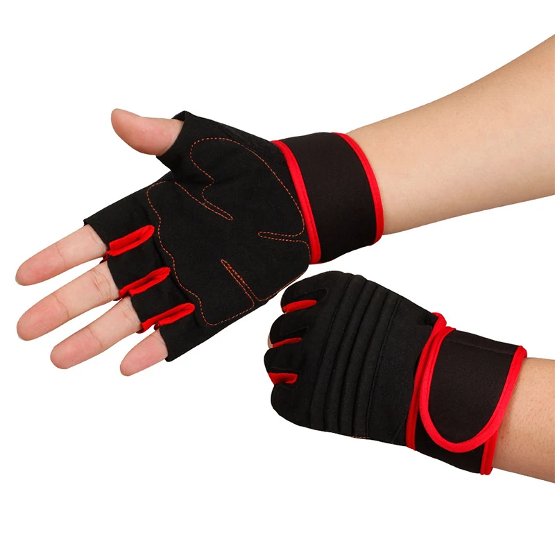 Men Fitness Gloves Weightlifting Gym Training Running Sports Wrist Wrap Exercise 
