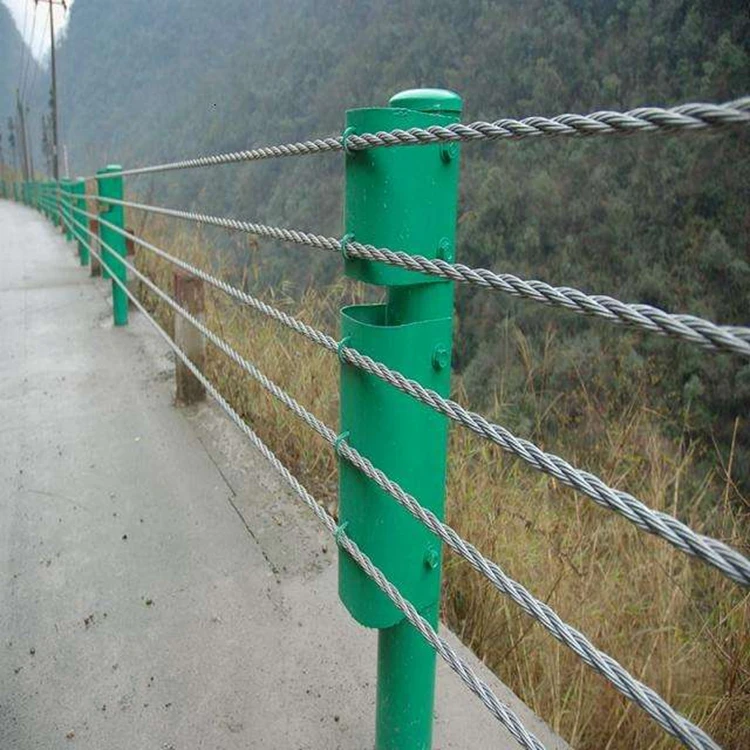 Wire Cable Guardrail System Road and Bridge Safety Protection