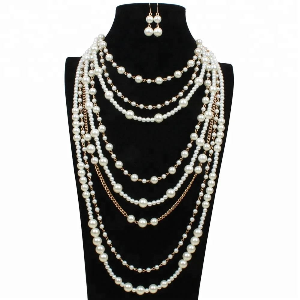 pearl multilayer necklace