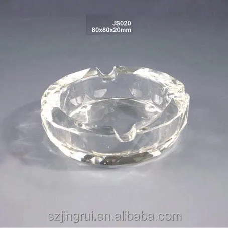 4 Cigar Round Crystal Ashtray