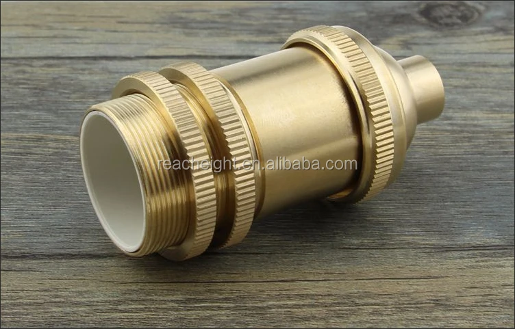 Douille Lampe E14 Omabeta - Adaptateur Fer Bronze Doré