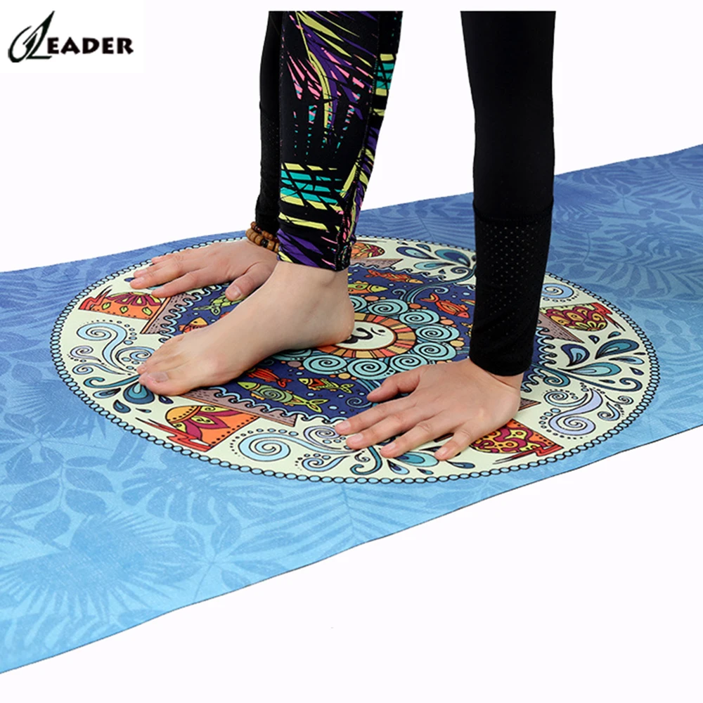 Suede Soft Textile Yoga Mat Beautiful Travel Yoga Mat  Foldable