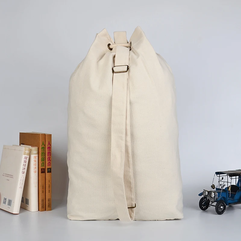 Custom Laundry Bag Eco Friendly Canvas Cheap Manufacturer 100% Cotton Canvas Cotton Laundry Bag