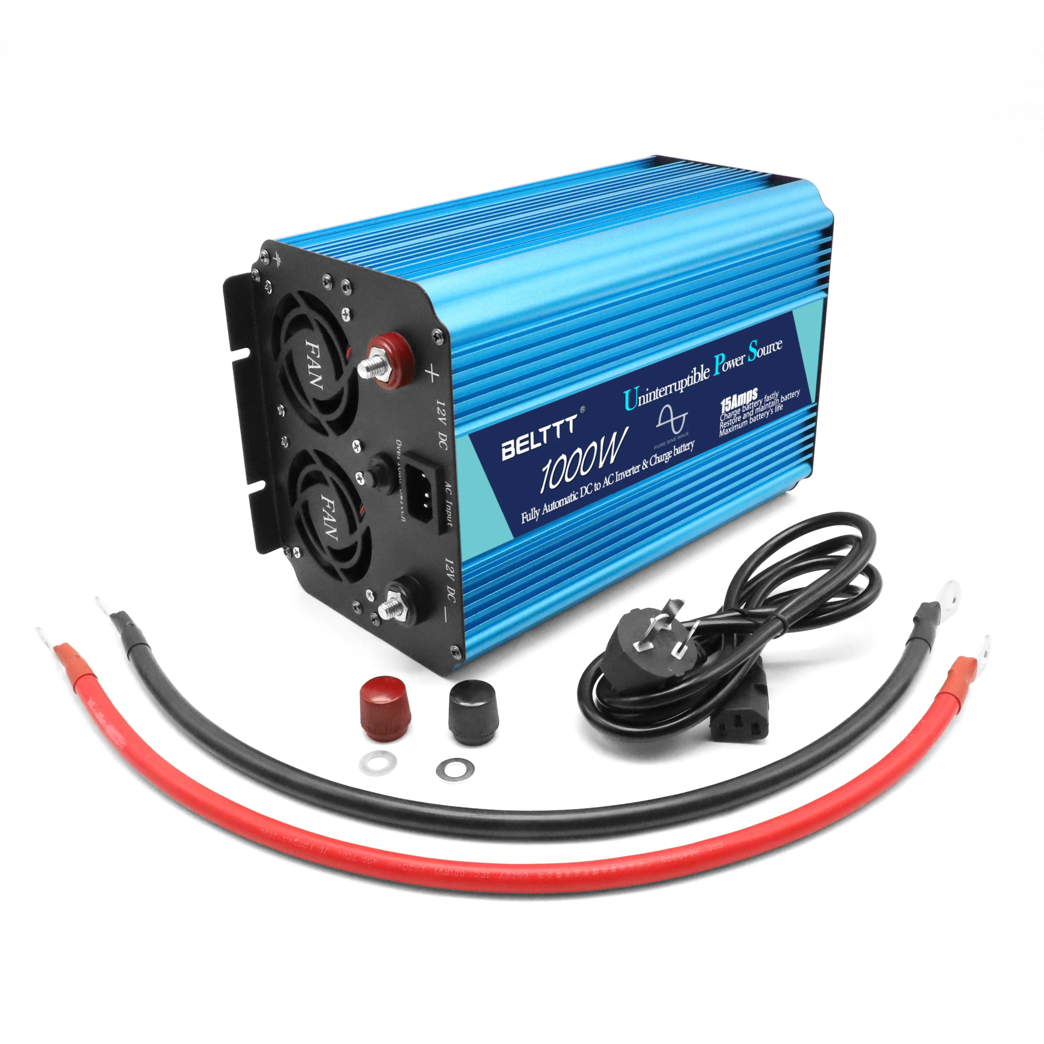 2000W 4000W PEAK Pure Sine Wave Power Inverter 24V DC to 230V AC LCD/UPS/Charger 