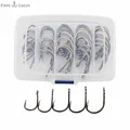50pcs 10827 Stainless Steel Fishing Hooks Carp Fishing Accessories Live Bait Fishhooks Set With Box Size