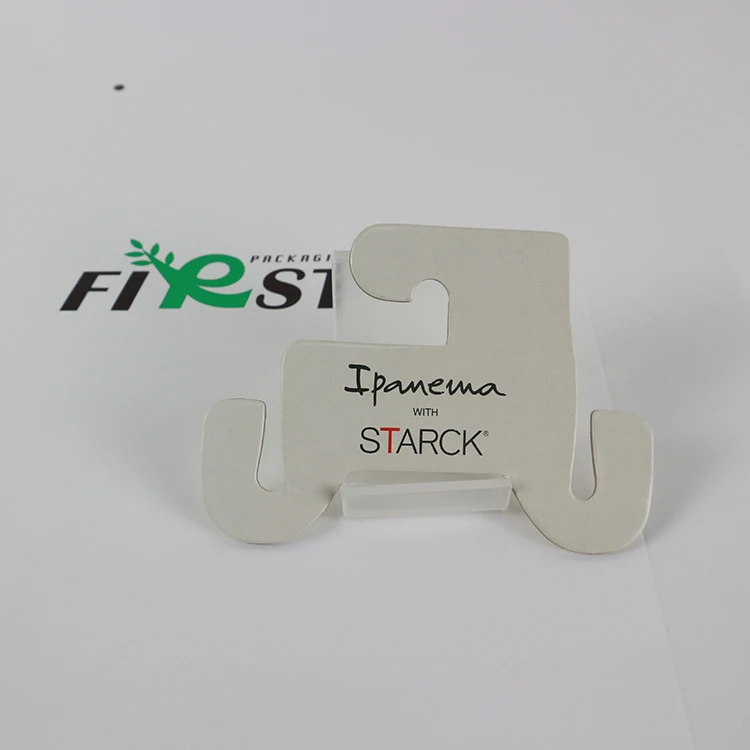 Custom Size Paper Cardboard Flip-Flops Hook Slipper Shoes Hanger with Custom logo