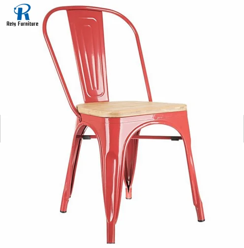 Горячая распродажа, Лучшая цена, железный современный дизайн, винтажный промышленный Деревянный Обеденный металлический стул