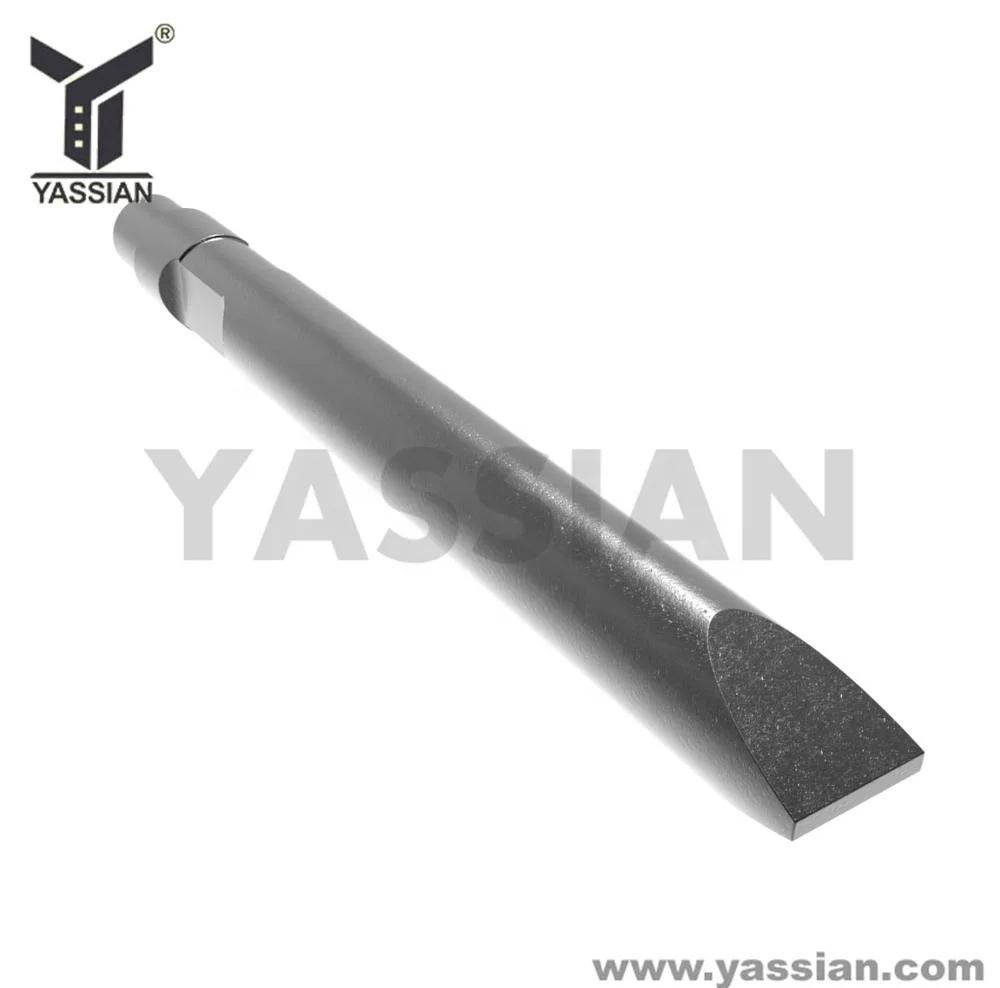 Wedge Type Chisel Drilling Tool Montabert Parts Forging Iron ISO Certified Yassian Brand HRC53-56 Hardness 1.5 Year Part Mining